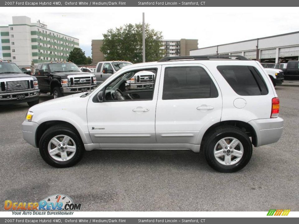 2007 Ford Escape Hybrid 4WD Oxford White / Medium/Dark Flint Photo #10