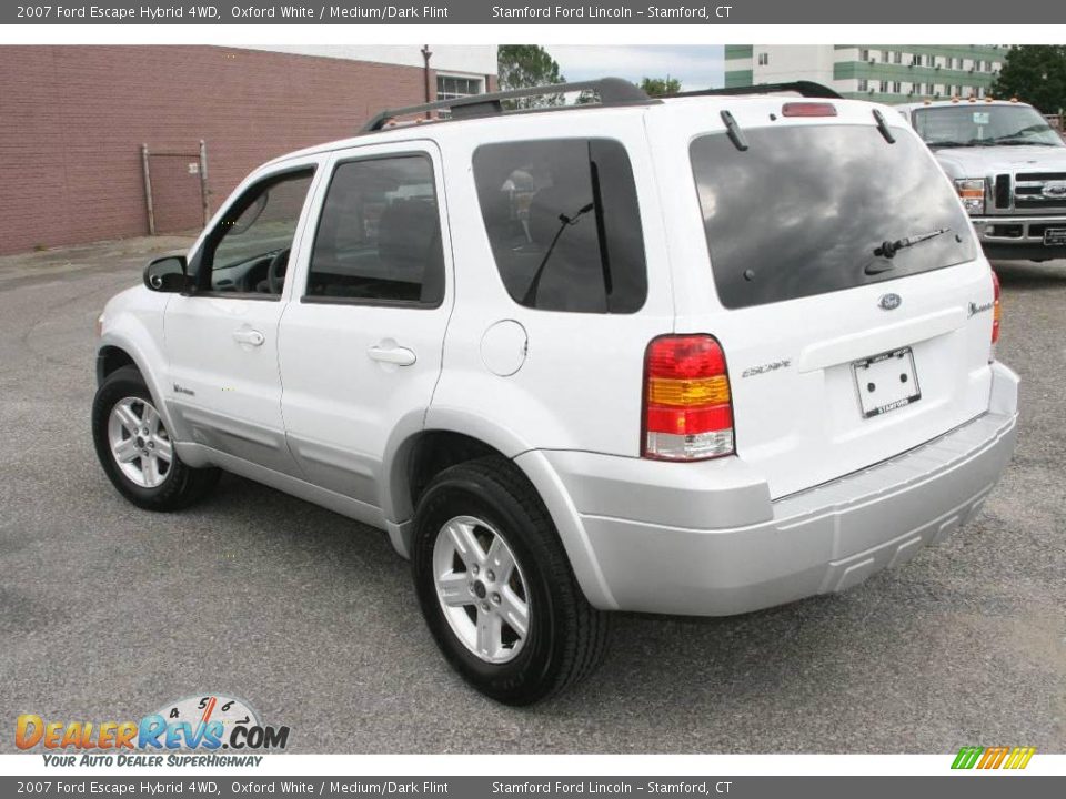 2007 Ford Escape Hybrid 4WD Oxford White / Medium/Dark Flint Photo #12