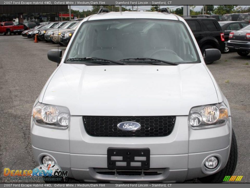 2007 Ford Escape Hybrid 4WD Oxford White / Medium/Dark Flint Photo #14