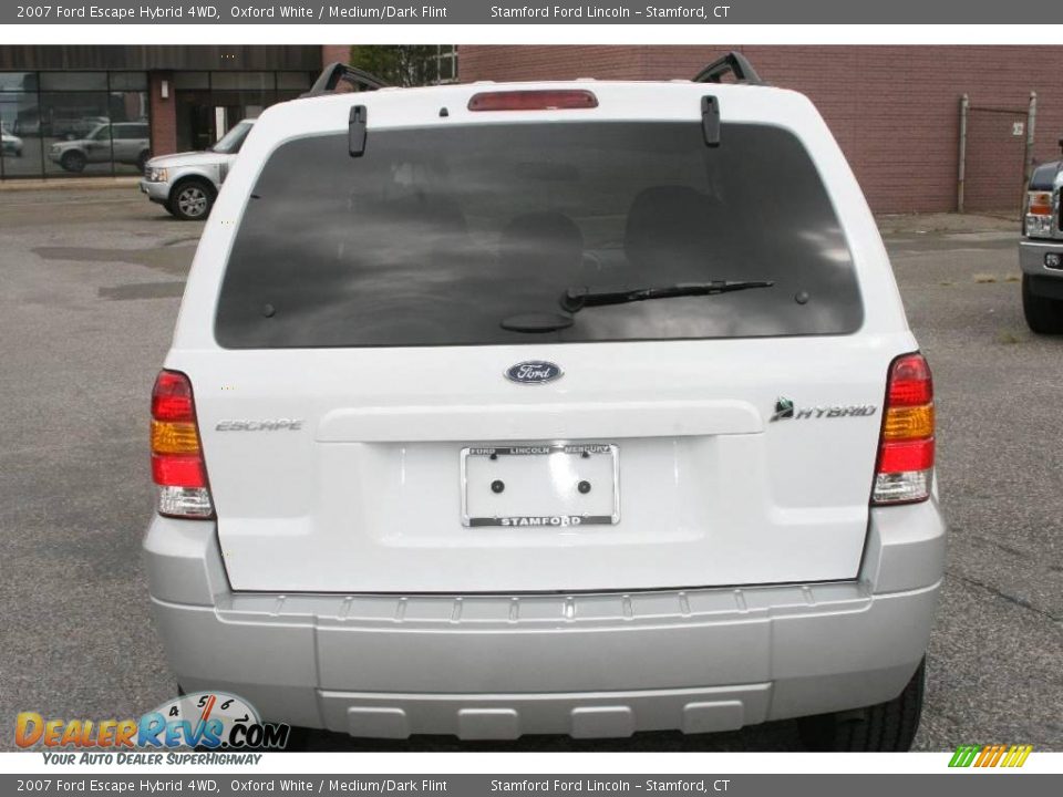 2007 Ford Escape Hybrid 4WD Oxford White / Medium/Dark Flint Photo #19