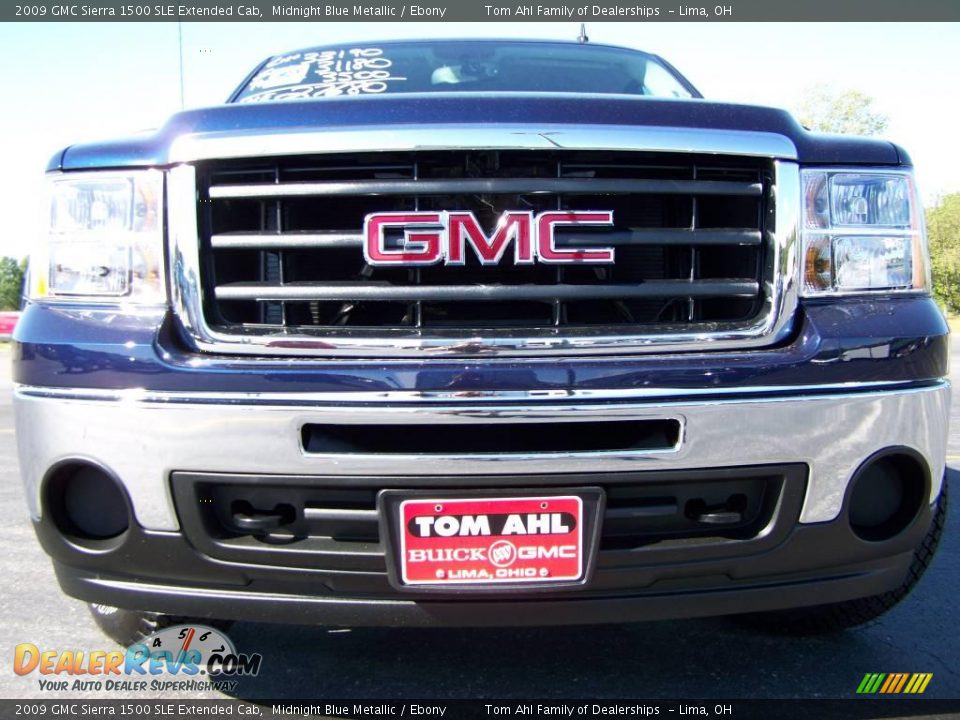 2009 GMC Sierra 1500 SLE Extended Cab Midnight Blue Metallic / Ebony Photo #3