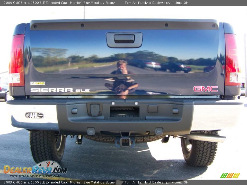 2009 GMC Sierra 1500 SLE Extended Cab Midnight Blue Metallic / Ebony Photo #6