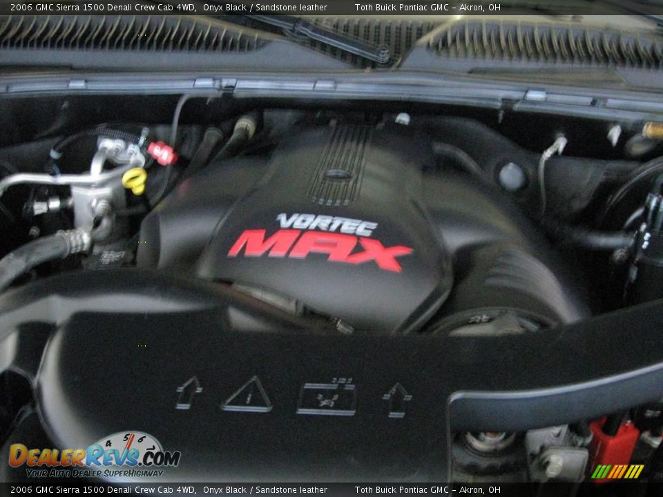 2006 GMC Sierra 1500 Denali Crew Cab 4WD Onyx Black / Sandstone leather Photo #23