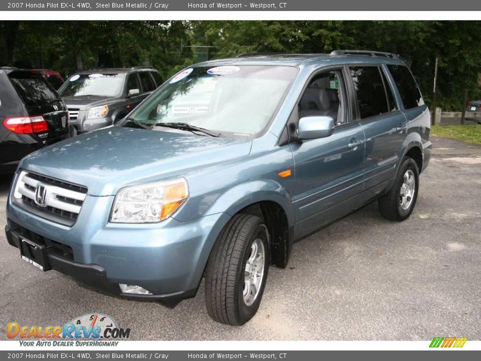 2007 Honda Pilot EX-L 4WD Steel Blue Metallic / Gray Photo #1