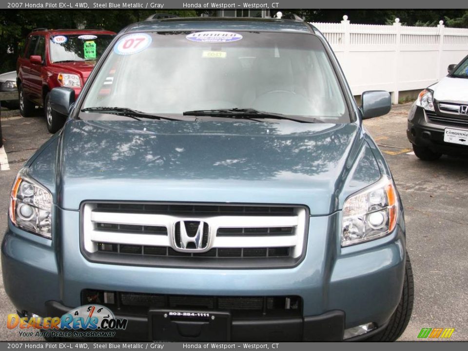 2007 Honda Pilot EX-L 4WD Steel Blue Metallic / Gray Photo #2