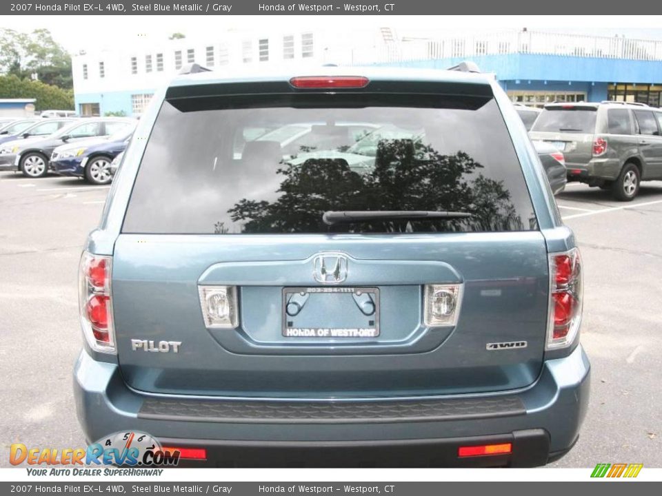 2007 Honda Pilot EX-L 4WD Steel Blue Metallic / Gray Photo #6