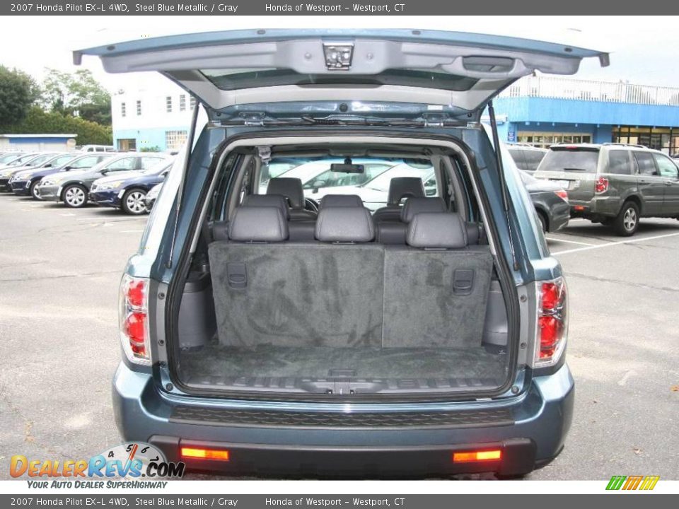 2007 Honda Pilot EX-L 4WD Steel Blue Metallic / Gray Photo #7