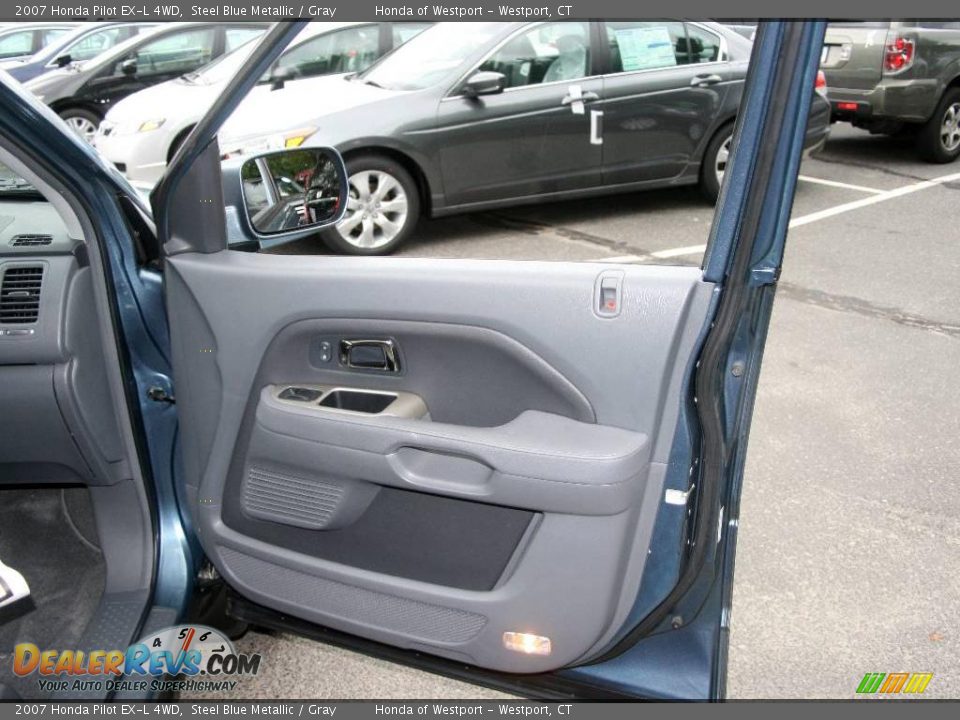 2007 Honda Pilot EX-L 4WD Steel Blue Metallic / Gray Photo #13