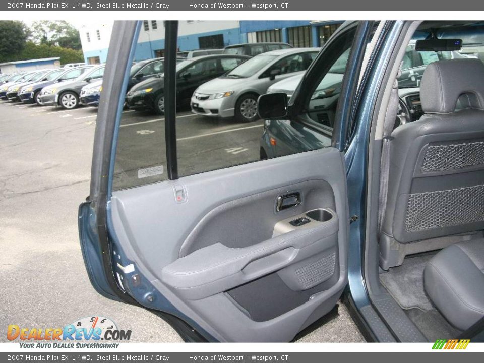 2007 Honda Pilot EX-L 4WD Steel Blue Metallic / Gray Photo #15