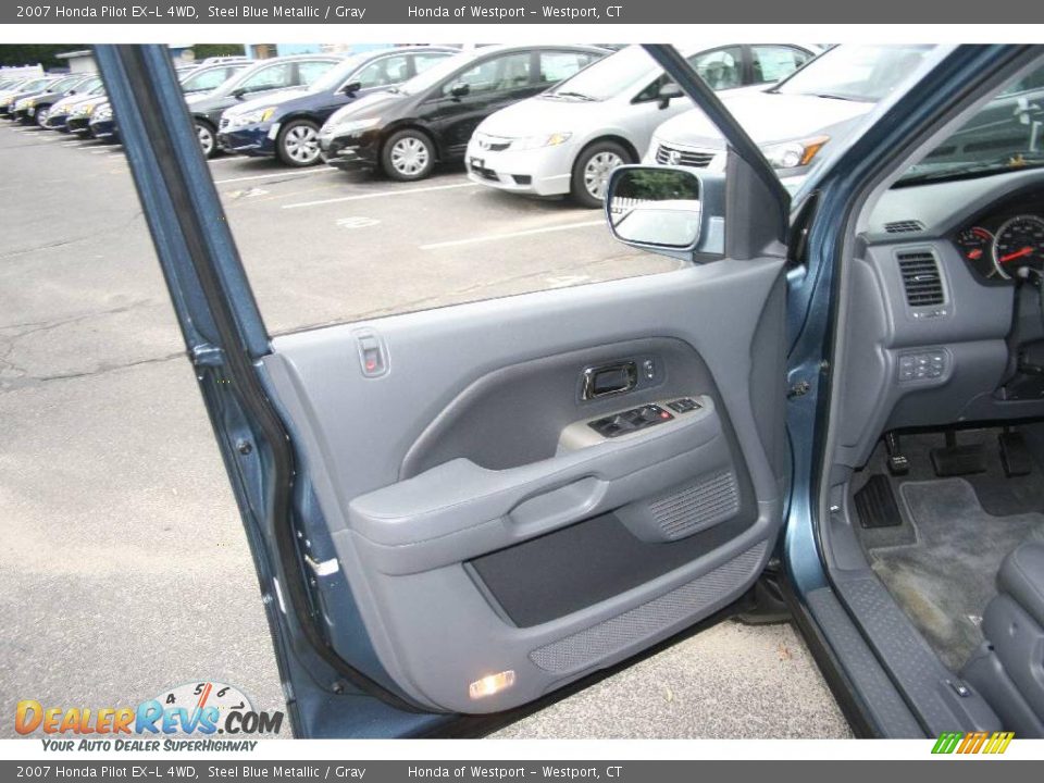 2007 Honda Pilot EX-L 4WD Steel Blue Metallic / Gray Photo #16