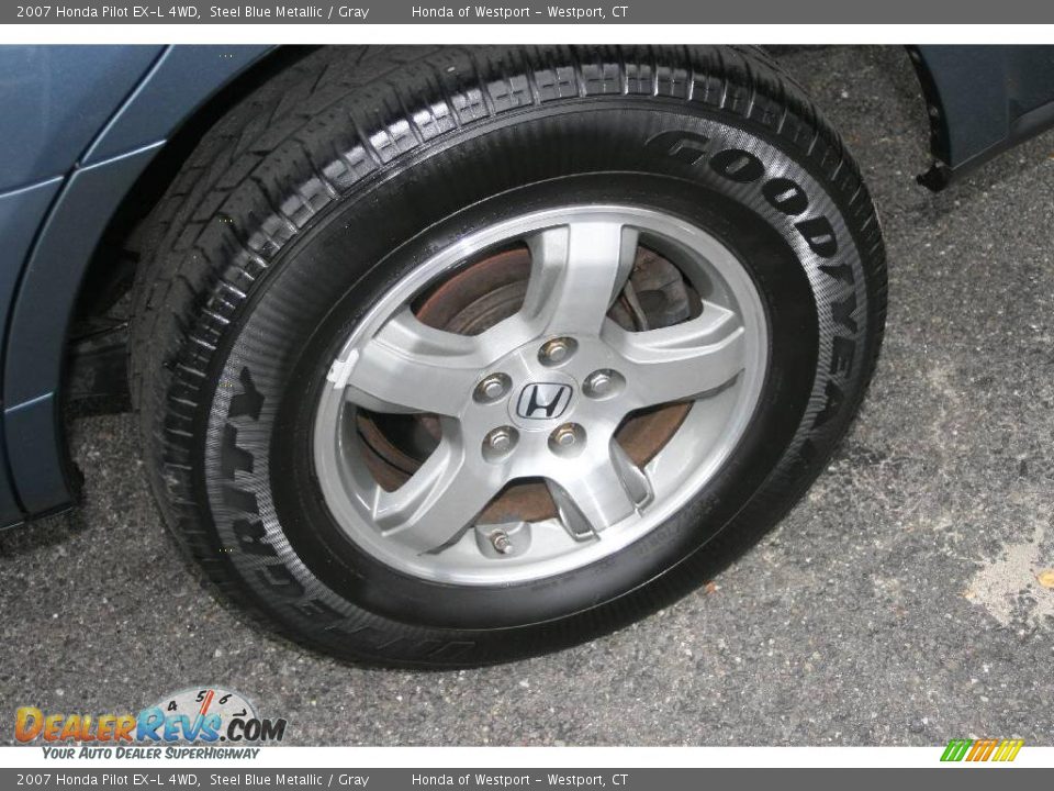 2007 Honda Pilot EX-L 4WD Steel Blue Metallic / Gray Photo #17