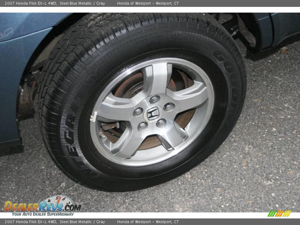 2007 Honda Pilot EX-L 4WD Steel Blue Metallic / Gray Photo #18