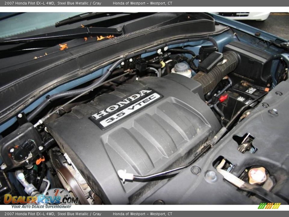 2007 Honda Pilot EX-L 4WD Steel Blue Metallic / Gray Photo #24