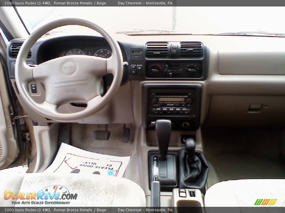 2000 Isuzu Rodeo LS 4WD Roman Bronze Metallic / Beige Photo #7
