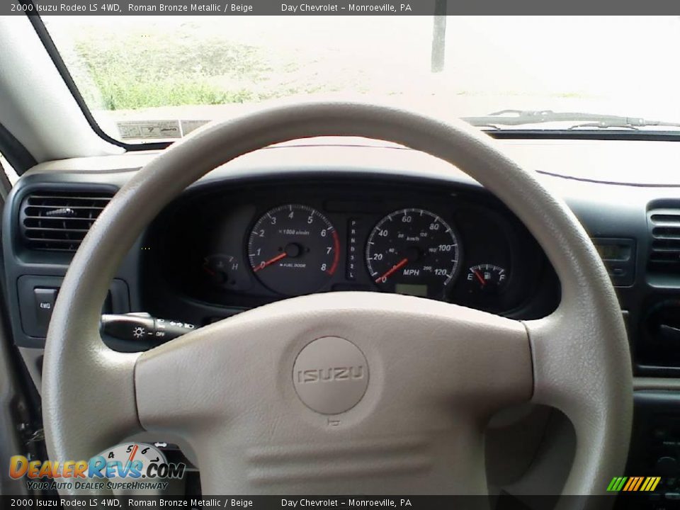 2000 Isuzu Rodeo LS 4WD Roman Bronze Metallic / Beige Photo #12