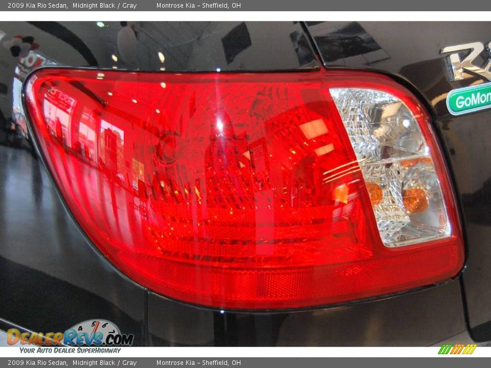 2009 Kia Rio Sedan Midnight Black / Gray Photo #8