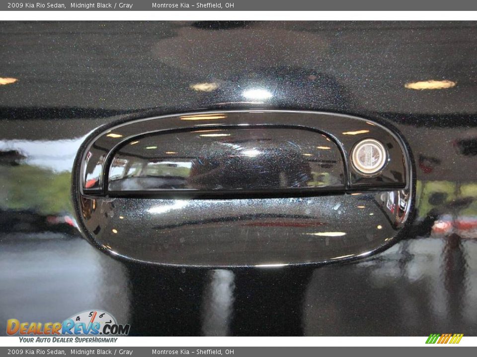 2009 Kia Rio Sedan Midnight Black / Gray Photo #9