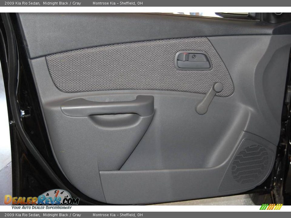 2009 Kia Rio Sedan Midnight Black / Gray Photo #25