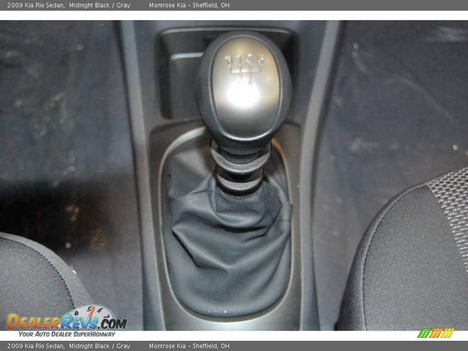 2009 Kia Rio Sedan Midnight Black / Gray Photo #22
