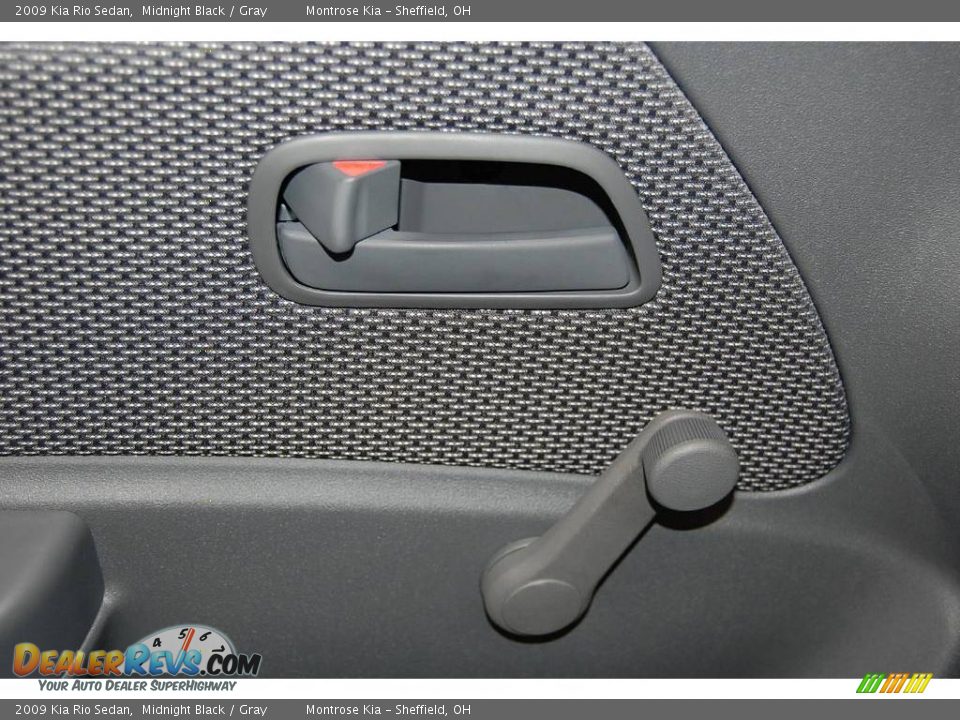 2009 Kia Rio Sedan Midnight Black / Gray Photo #30
