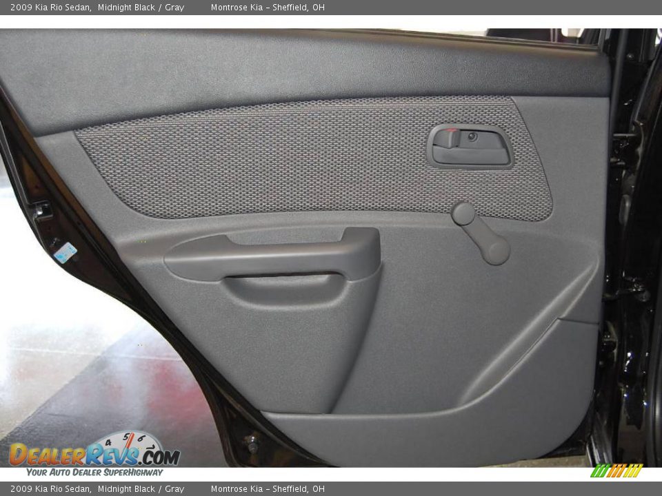 2009 Kia Rio Sedan Midnight Black / Gray Photo #26