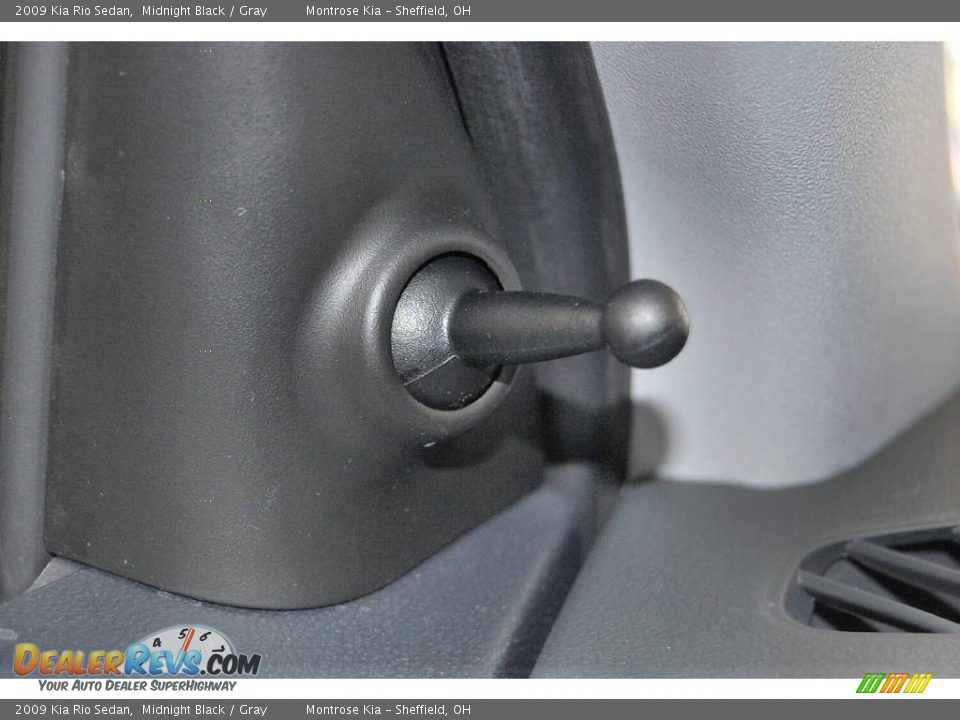 2009 Kia Rio Sedan Midnight Black / Gray Photo #34