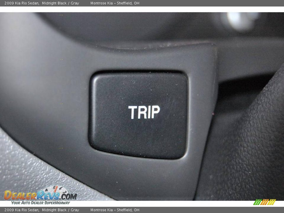 2009 Kia Rio Sedan Midnight Black / Gray Photo #34