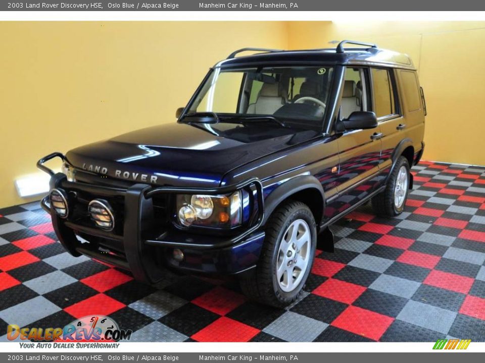 2003 Land Rover Discovery HSE Oslo Blue / Alpaca Beige Photo #3