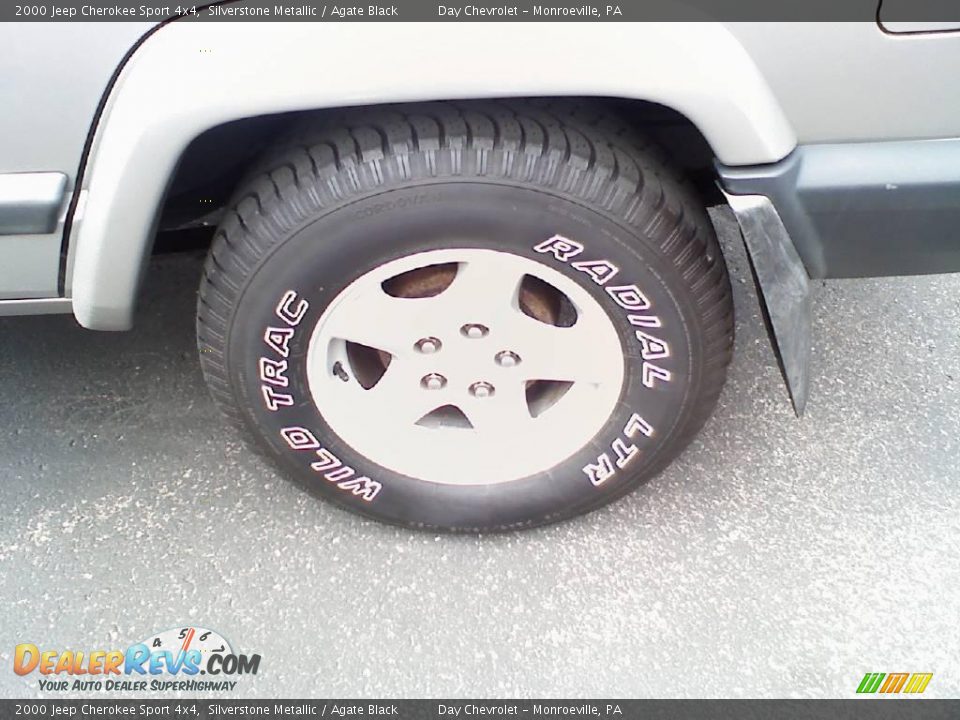2000 Jeep Cherokee Sport 4x4 Silverstone Metallic / Agate Black Photo #12