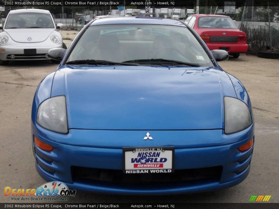 2002 Mitsubishi Eclipse RS Coupe Chrome Blue Pearl / Beige/Black Photo #1