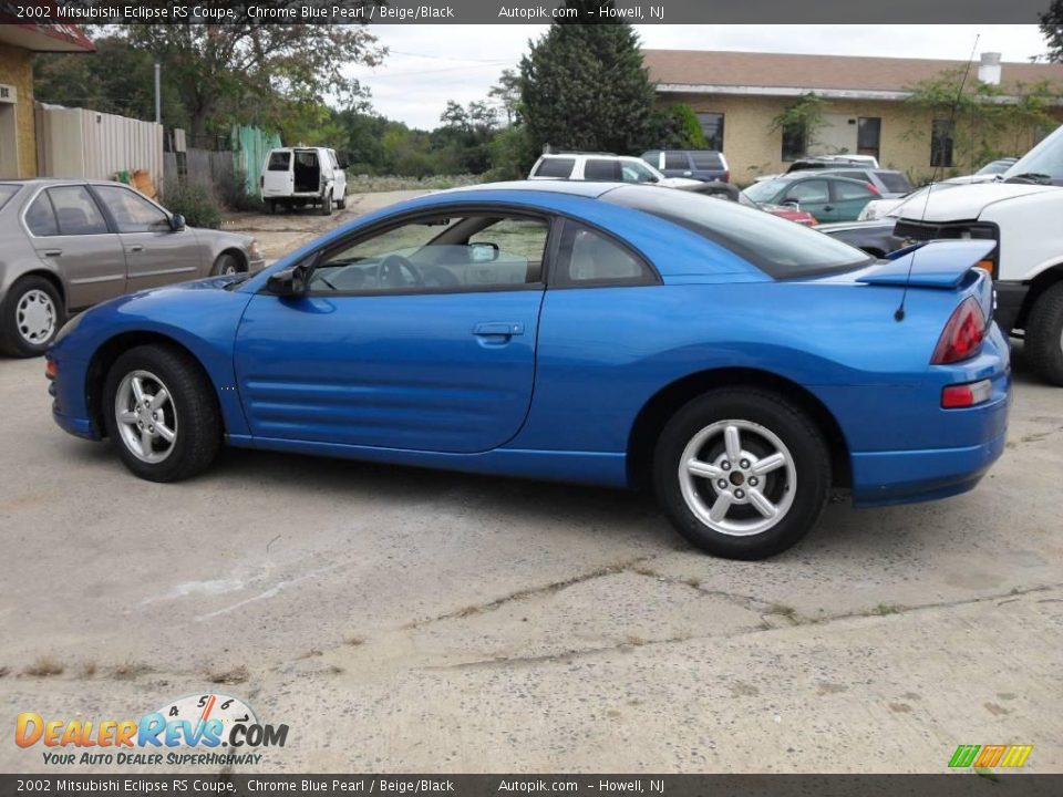 2002 Mitsubishi Eclipse RS Coupe Chrome Blue Pearl / Beige/Black Photo #7