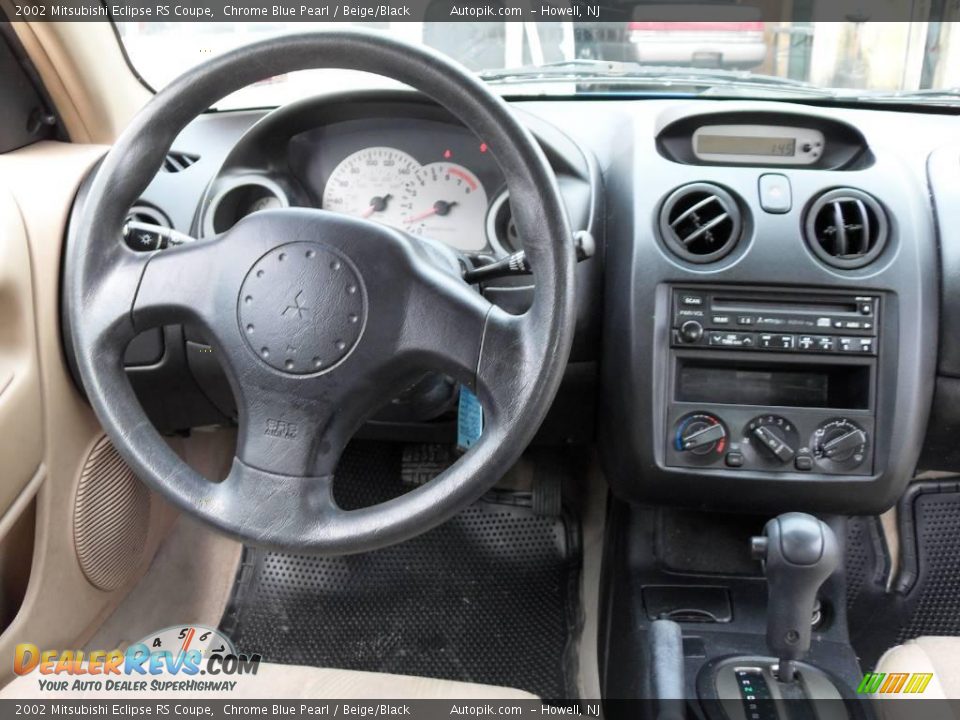 2002 Mitsubishi Eclipse RS Coupe Chrome Blue Pearl / Beige/Black Photo #13