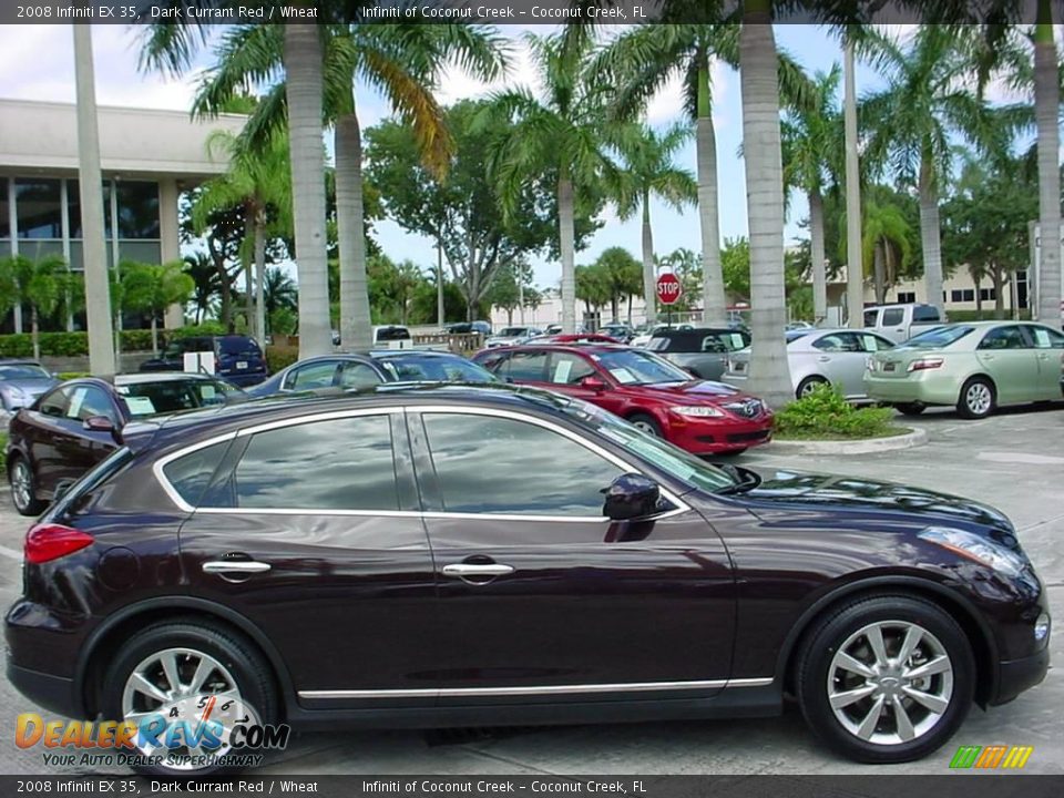 2008 Infiniti EX 35 Dark Currant Red / Wheat Photo #2
