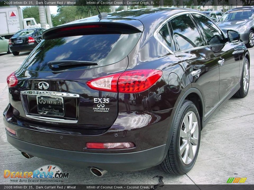 2008 Infiniti EX 35 Dark Currant Red / Wheat Photo #3