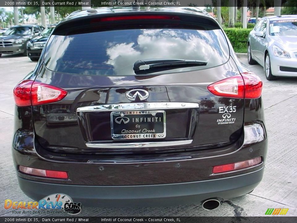 2008 Infiniti EX 35 Dark Currant Red / Wheat Photo #4