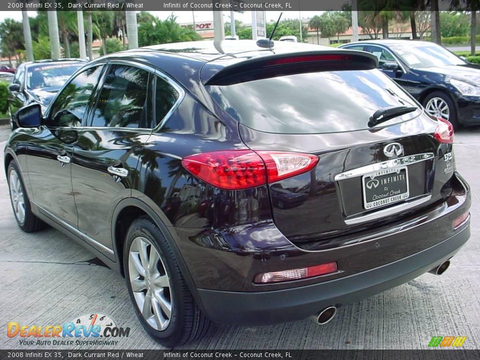 2008 Infiniti EX 35 Dark Currant Red / Wheat Photo #6