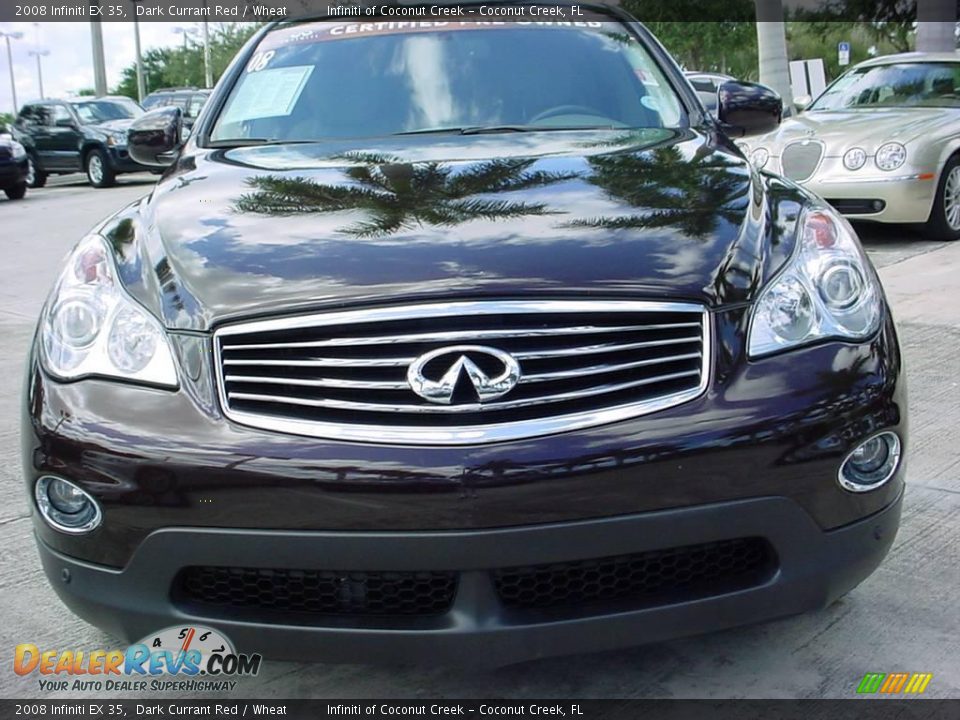 2008 Infiniti EX 35 Dark Currant Red / Wheat Photo #9