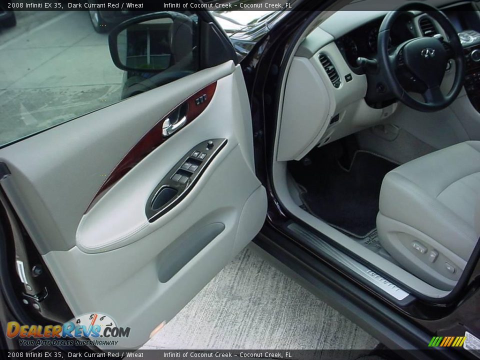 2008 Infiniti EX 35 Dark Currant Red / Wheat Photo #10