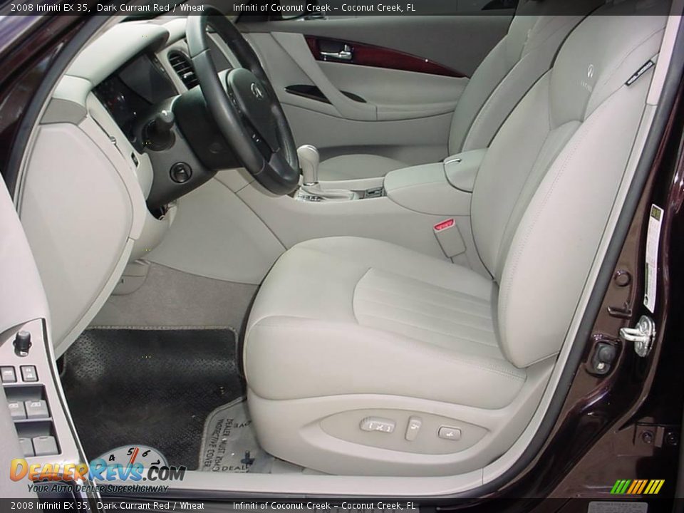 2008 Infiniti EX 35 Dark Currant Red / Wheat Photo #11