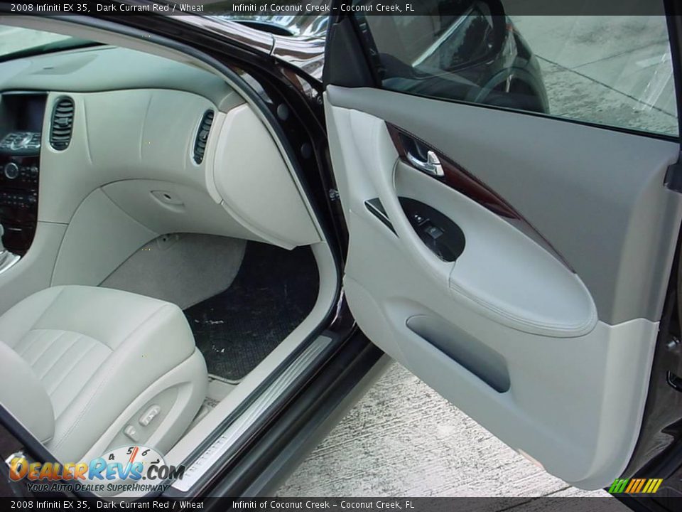 2008 Infiniti EX 35 Dark Currant Red / Wheat Photo #12