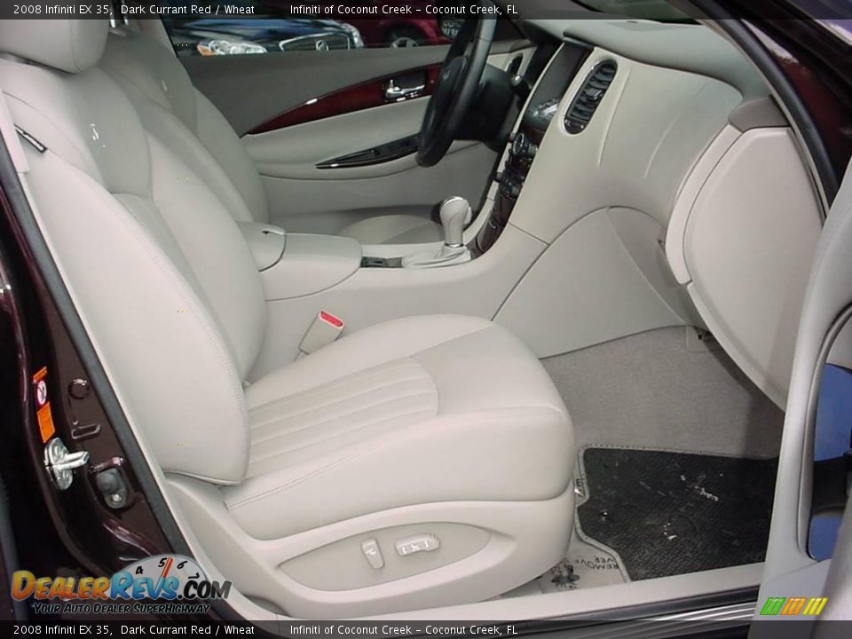 2008 Infiniti EX 35 Dark Currant Red / Wheat Photo #13