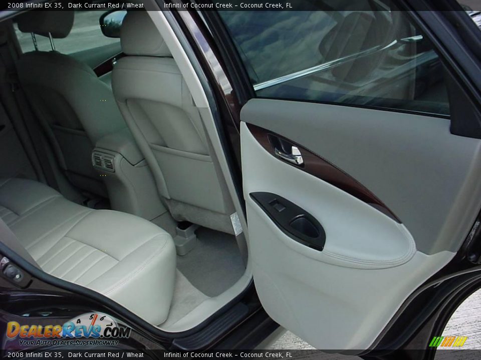 2008 Infiniti EX 35 Dark Currant Red / Wheat Photo #14