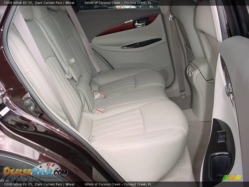 2008 Infiniti EX 35 Dark Currant Red / Wheat Photo #15