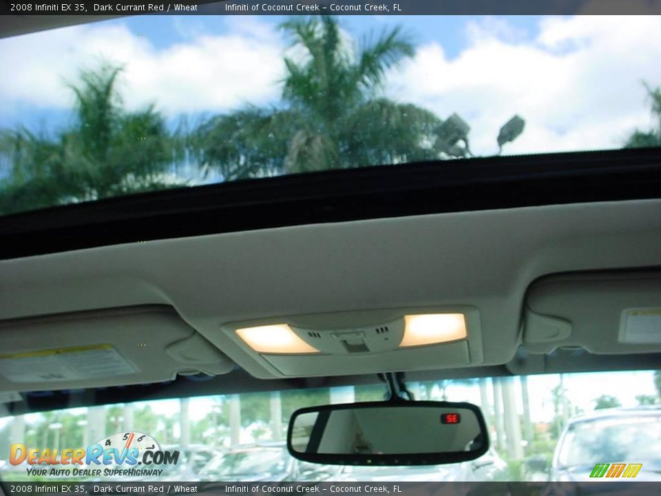 2008 Infiniti EX 35 Dark Currant Red / Wheat Photo #16