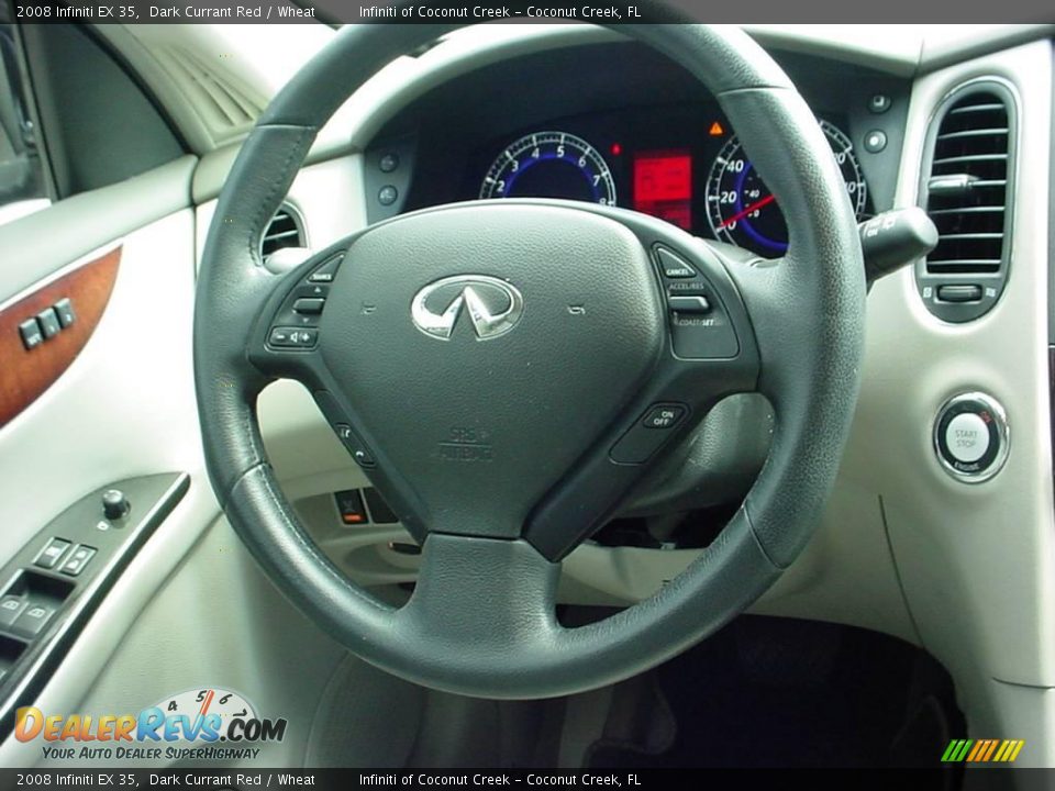 2008 Infiniti EX 35 Dark Currant Red / Wheat Photo #17
