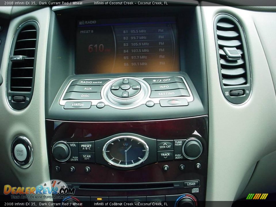 2008 Infiniti EX 35 Dark Currant Red / Wheat Photo #18