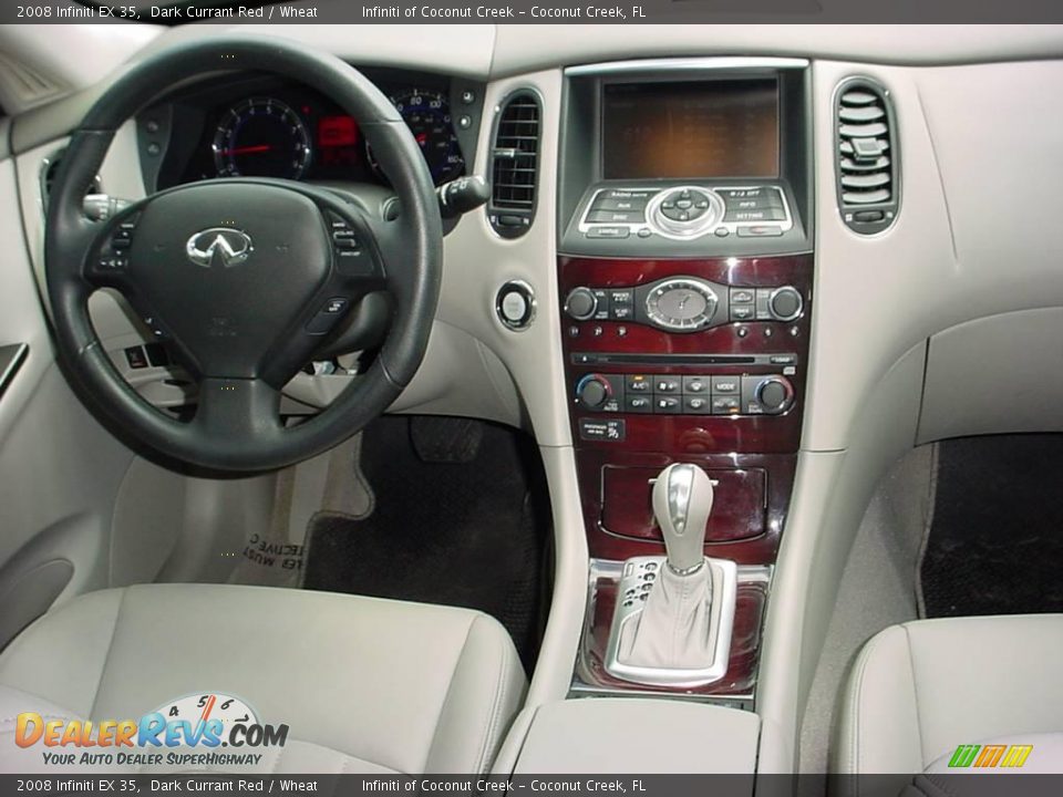 2008 Infiniti EX 35 Dark Currant Red / Wheat Photo #19