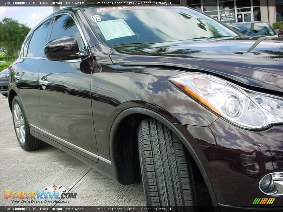 2008 Infiniti EX 35 Dark Currant Red / Wheat Photo #20