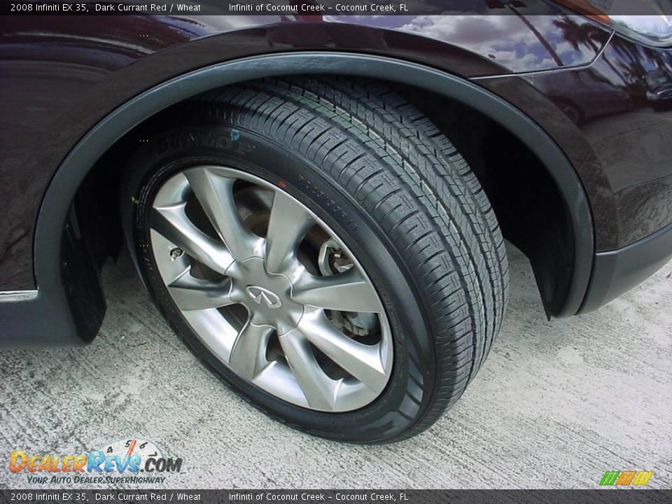 2008 Infiniti EX 35 Dark Currant Red / Wheat Photo #21