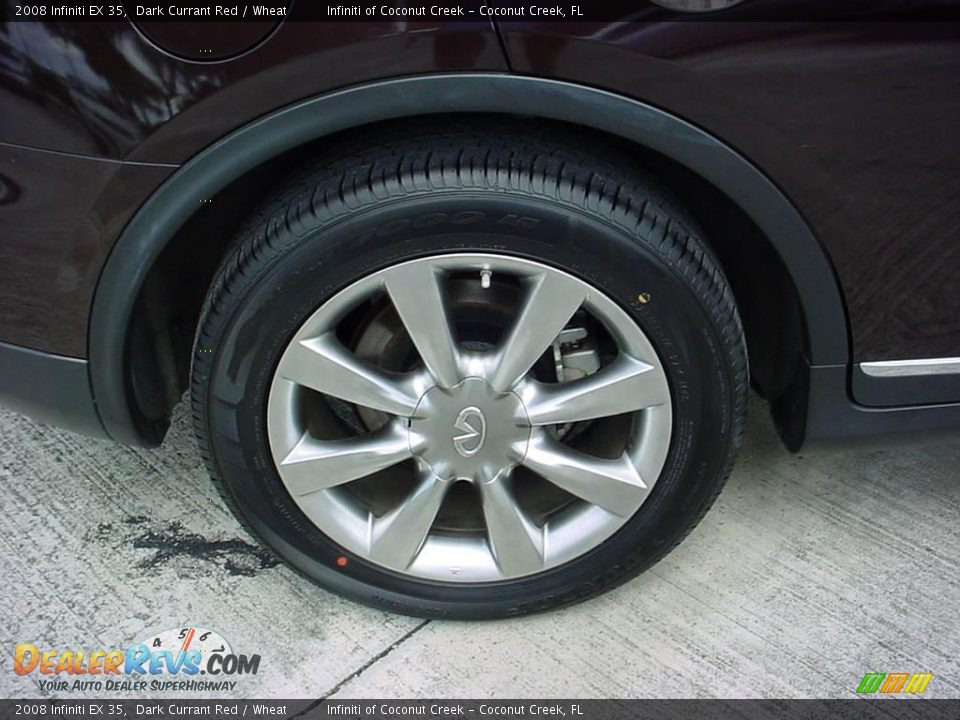 2008 Infiniti EX 35 Dark Currant Red / Wheat Photo #22